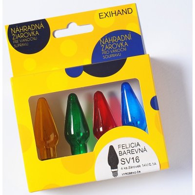 Exihand filament Náhradníové žárovky FELICIA barevné 4ks 14V 0,2W 166100.FIL.B – Hledejceny.cz