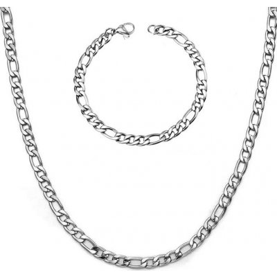 Impress Jewelry Sada z chirurgické oceli Figaro řetízek a náramek 161207173301-5 – Zboží Mobilmania