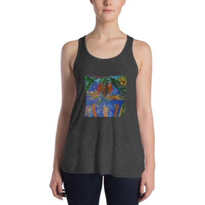 Dámské tílko Racerback Tank "Iboga Zasvěcení" dark-grey-heather – Zboží Dáma