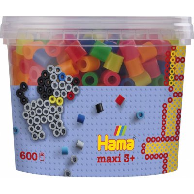 Hama Maxi korálky v tubě mix neonových barev - 600 ks – Hledejceny.cz