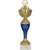 Pohár a trofej Kovový pohár s poklicí Zlato-modrý 17 cm 8 cm
