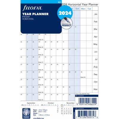 Filofax Plánovací Kalendář 2024 A5 horizontál aj – Zboží Mobilmania