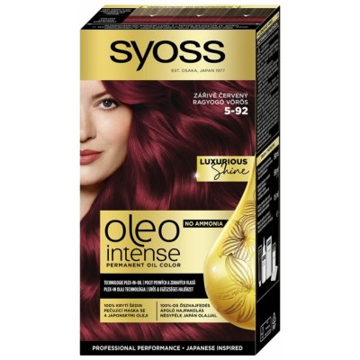 Syoss Oleo Intense Barva na vlasy 592 Zářivě červený 50 ml – Zboží Mobilmania