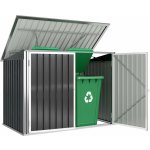 Outsunny Box na 2 popelnice 179,5 x 108 x 113 cm tmavě šedý – Zboží Dáma