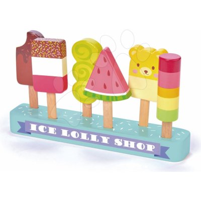 Leaf Toys Ice Lolly Shop Tender drevené nanuky 6 druhov na stojane