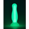 Anální kolík Dream Toys Radiant Soft Silicone Glow in the Dark Plug Small Green