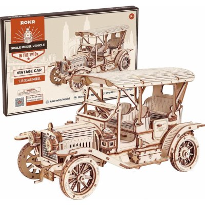 Robotime Rokr 3D dřevěné puzzle Vintage auto 298 ks – Zboží Mobilmania