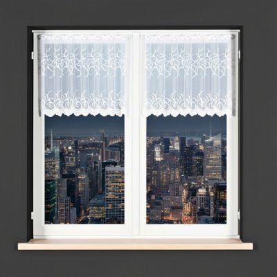 Dekorační metrážová vitrážová záclona VIKTOR - IWONA bílá výška 60 cm MyBestHome – Zboží Dáma