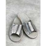 Dámské otevřené papuče model 72 stříbrné – Zboží Mobilmania