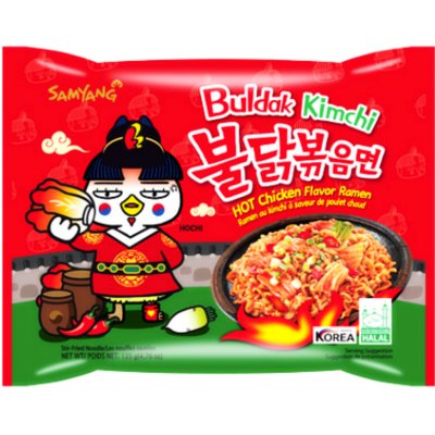 Samyang Buldak Kimchi Pálivý Kuřecí Ramen instantní nudle 140g – Hledejceny.cz