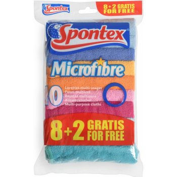 Spontex Microfibre utěrka 30 x 30 cm 8 + 2 ks