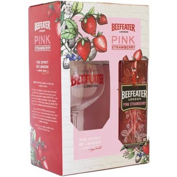 Beefeater Pink Gin 37,5% 0,7 l (dárkové balení 1 sklenice)