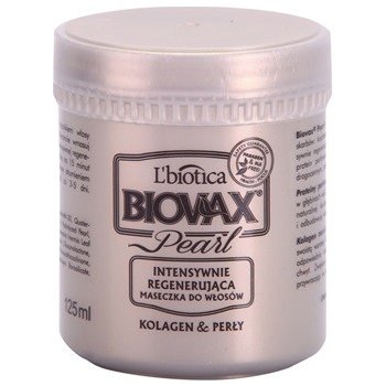 L'biotica Biovax Glamour Pearl regenerační maska pro hydrataci a lesk Paraben & SLS Free 125 ml