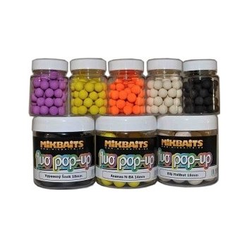 Mikbaits plovoucí Fluoro boilies 250ml 14mm Pampeliška