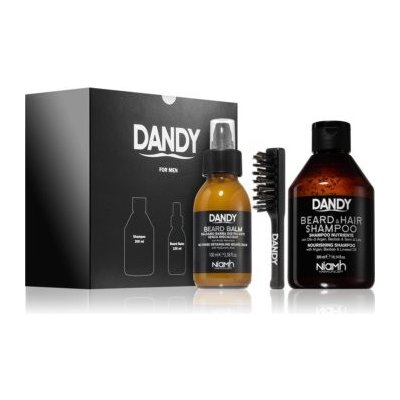 Dandy Beard šampon na vlasy a vousy 300 ml + balzám na vousy 100 ml + kartáč na vousy dárková sada