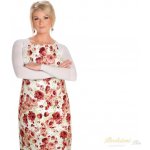 Bellatex Kuchyňská zástěra Berta Pivoňka růžová zelená 67x84cm – Zboží Mobilmania