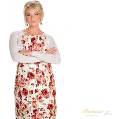 Bellatex Kuchyňská zástěra Berta Pivoňka růžová zelená 67x84cm – Zboží Mobilmania