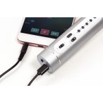 Teddies Mikrofon karaoke Bluetooth stříbrný na baterie s USB kabelem – Hledejceny.cz