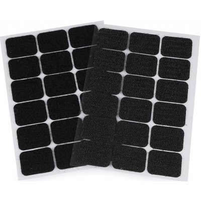 Suchý zip samolepicí obdélníčky 25x32 mm, malé, 2 černá – Hledejceny.cz