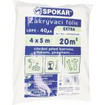 Spokar 8300053200 - Zakrývací fólie 4 x 5 m, LDPE 40µ EXTRA – Hledejceny.cz