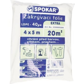 Spokar 8300053200 - Zakrývací fólie 4 x 5 m, LDPE 40µ EXTRA