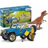 Figurka Schleich Dinosaurs Geländewagen mit Dino-Außenposten 41464