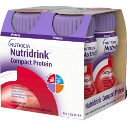 Lék volně prodejný NUTRIDRINK COMPACT PROTEIN S PŘÍCHUTÍ LESNÍHO OVOCE POR SOL 4X125ML