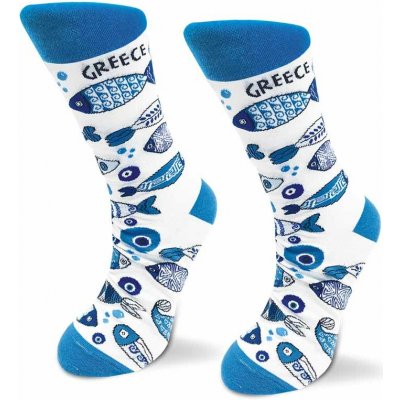 ATP ponožky s rybičkami bílé – Sleviste.cz