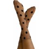 Veneziana Samotové ponožky s puntíky kylie hnědá