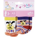 Zapf Creation BABY born Ponožky 2 páry růžové/šedé – Zbozi.Blesk.cz