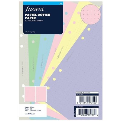 Filofax náplň A5, papír pastelový tečkovaný – Zboží Mobilmania