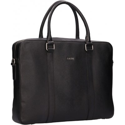 Lagen pánská kožená business taška 120621 černá – Zboží Mobilmania