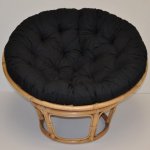 Axin trading Relaxační papasan ARTEMIS 110 cm ratan látka medová černý kepr