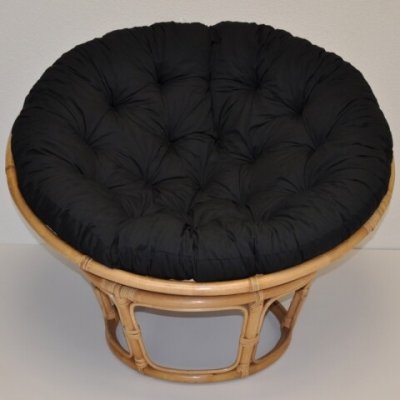 Axin trading Relaxační papasan ARTEMIS 110 cm ratan látka medová černý kepr – Hledejceny.cz