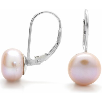 Aranys stříbrné s perlou růžová 15478 – Zboží Mobilmania