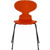 Jídelní židle Fritz Hansen Ant 3101 lacquered paradise orange / black