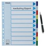 Barevné rozlišovače, mix barev, A4, plast, 10 dílů, ESSELTE – Hledejceny.cz