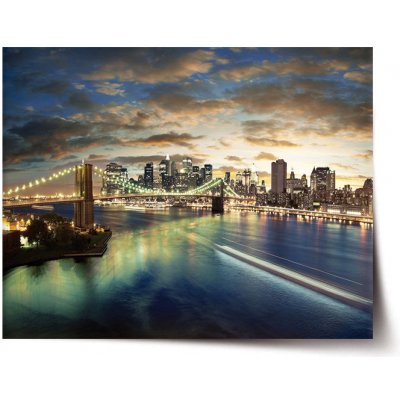 Sablio Plakát Brooklynský most - 90x60 cm – Zboží Mobilmania