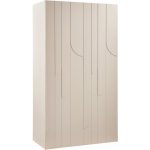 Woood Šatní skříň světle béžová dřevěná Rain 200 x 110 cm – Sleviste.cz