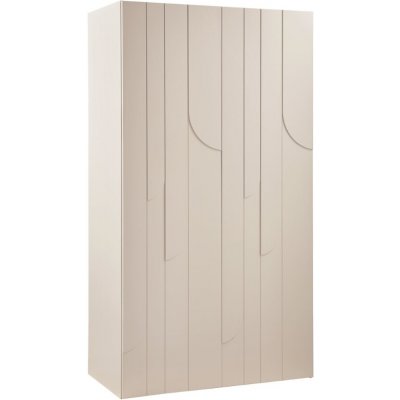 Woood Šatní skříň světle béžová dřevěná Rain 200 x 110 cm – Sleviste.cz