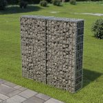 Greatstore Gabionová zeď s kryty z pozinkované oceli 100 x 20 x 100 cm – Hledejceny.cz