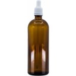 Bewit Lahvička skleněná hnědá lesklá bílá pipeta 200 ml – Sleviste.cz