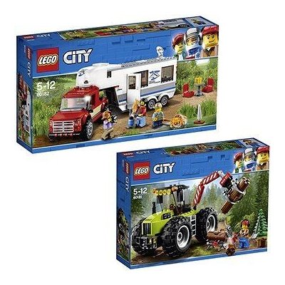 LEGO® set City 60182 Pick-up a karavan + City 60181 Traktor do lesa od 1  038 Kč - Heureka.cz