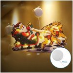 Aigostar B.V. Aigostar LED Vánoční dekorace LED 3xAAA Santa se soby 13,4cm AI1300 – Hledejceny.cz