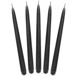 PartyDeco SVÍČKY kónické vysoké matné černé 24cm 10ks – Zboží Dáma