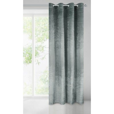 HOTOVÝ ZÁVĚS ELIZIA 140X250 CM TMAVĚŠEDÁOVÁ – Hledejceny.cz