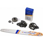 HS PARTS Vodící lišta 20" (50cm) + 2 x řetěz .3/8" 1,6mm 72 čl. + řetězka pro Stihl MS360 – Zbozi.Blesk.cz