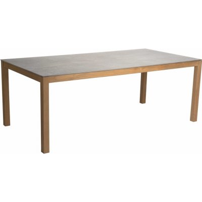 Stern Jídelní stůl, obdélníkový 200x100x74 cm, rám teak, deska keramický kompozit dekton lava anthracite – Hledejceny.cz