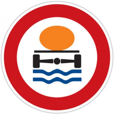 Dopravní značka Zákaz vjezdu vozidel přepravujících nebezpečný náklad, který může způsobit ohrožení životního prostředí - B19 – Zboží Dáma