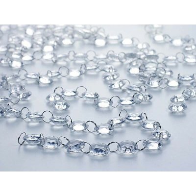Girlanda krystaly průhledné 18 mm x 1 m – Zboží Dáma